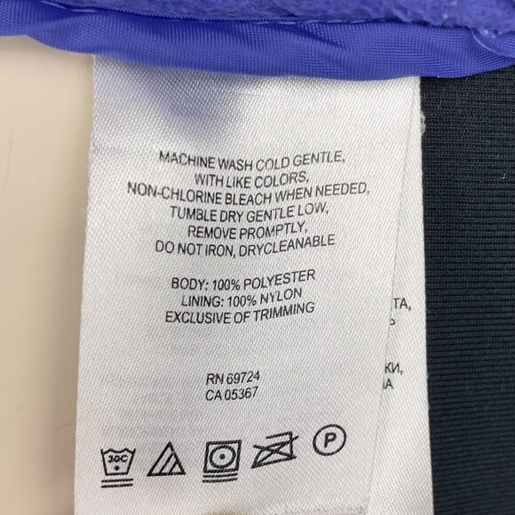 COLUMBIA VTG Spring Fleece Athletic Purple/blue Lilac Zip Up Jacket Coat Soft L - Picture 8 of 8